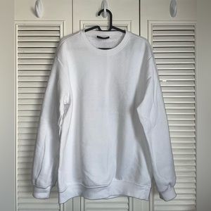 H&M White Sweatshirt Relaxed Fit